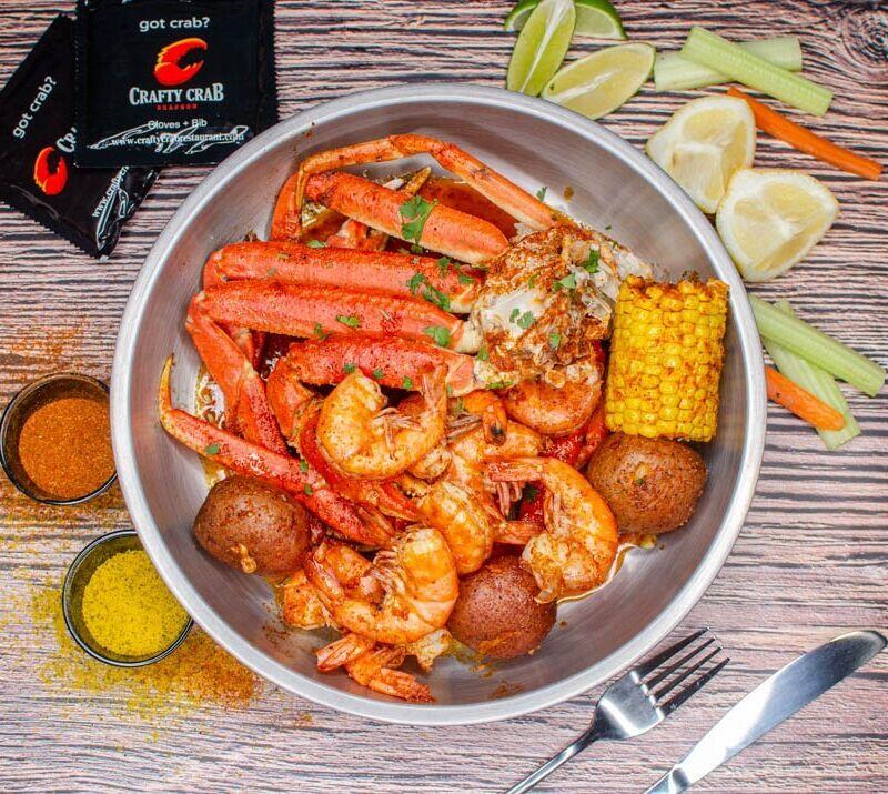 A. 1 Lb Snow Crab & Headless Shrimp